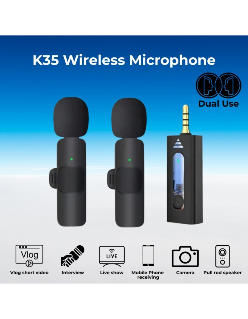 K35 PRO WIRELESS LAVALIER MICROPHONE