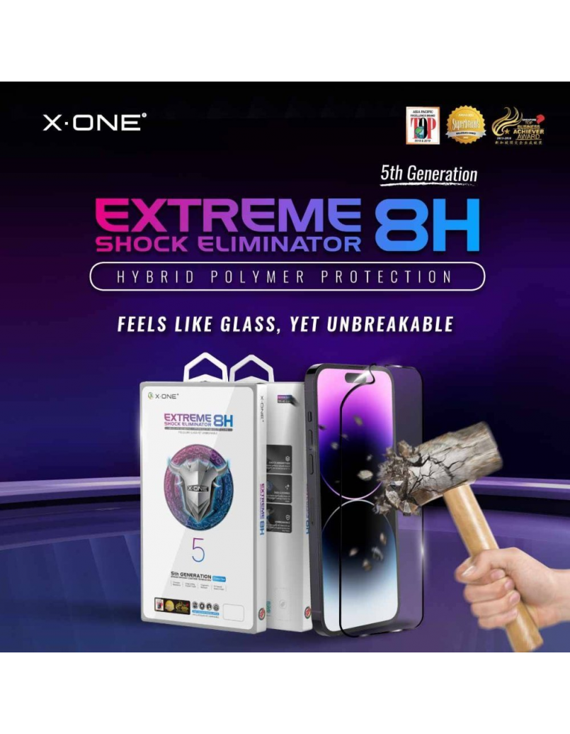 X-ONE 8H EXTREME SHOCK ELIMINATOR SCREEN PROTECTOR IPHONE 15 6.1 (CRYSTAL CLEAR)