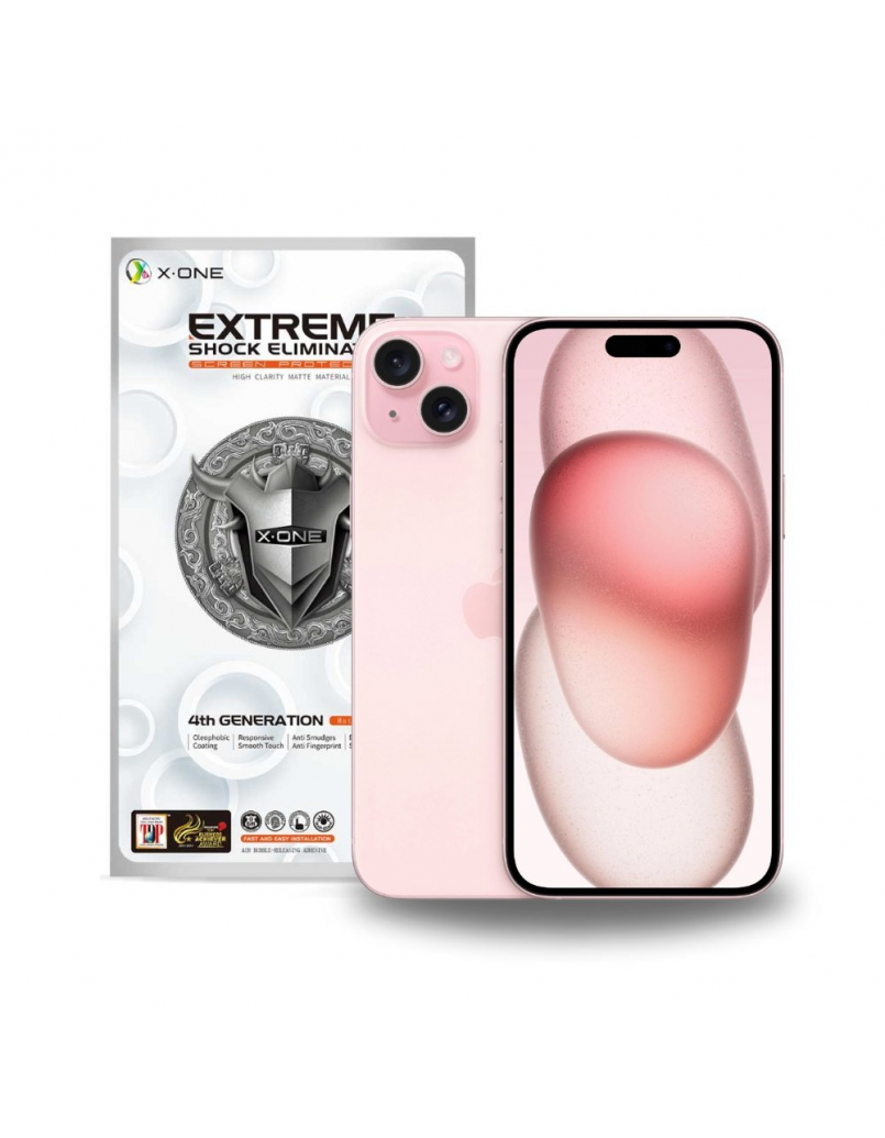 X-ONE MATTE EXTREME SHOCK ELIMINATOR SCREEN PROTECTOR IPHONE 15 PLUS