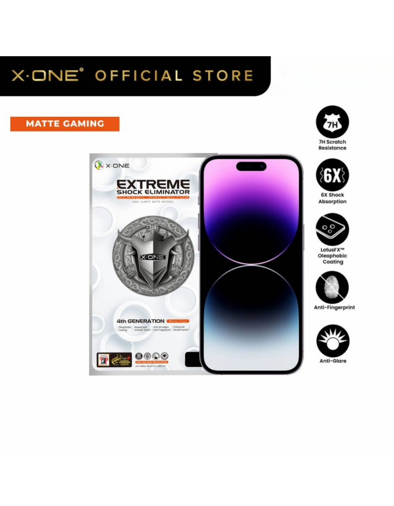 X-ONE MATTE EXTREME SHOCK ELIMINATOR SCREEN PROTECTOR IPHONE 14 PLUS 6.7