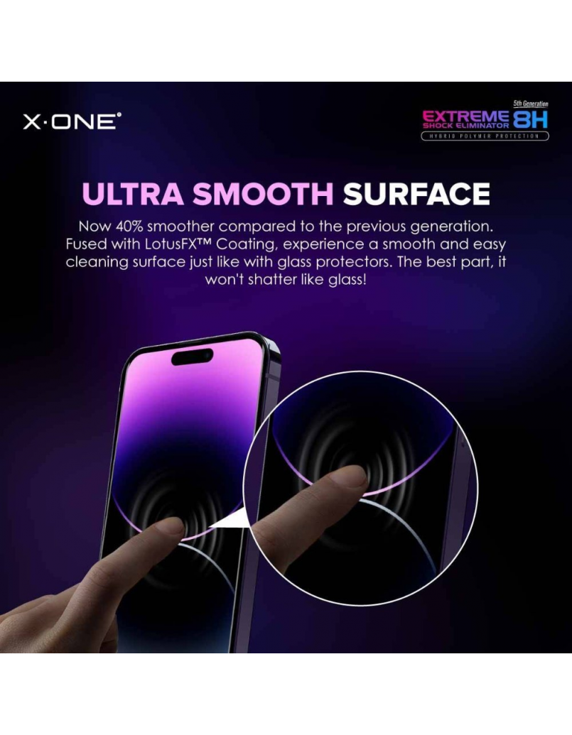 X-ONE 8H EXTREME SHOCK ELIMINATOR SCREEN PROTECTOR IPHONE 14 PLUS 6.7 (CRYSTAL CLEAR)