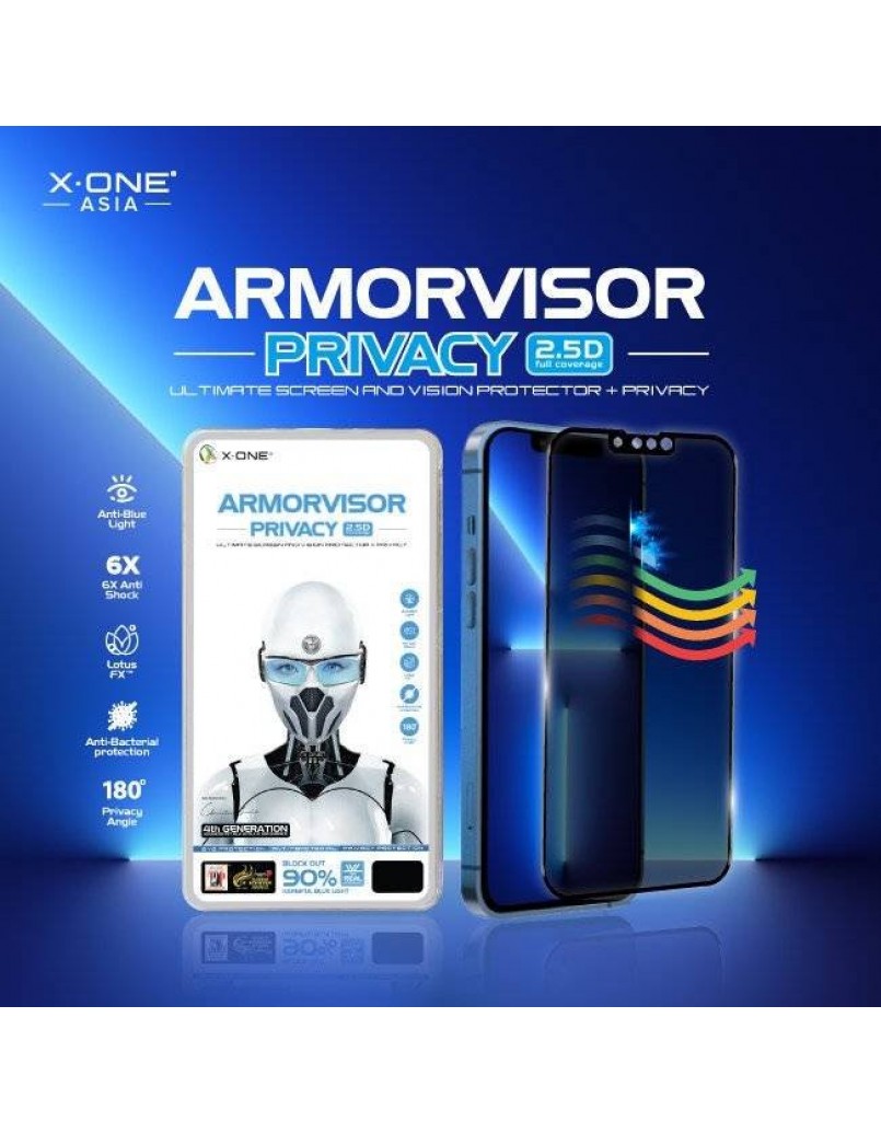 X-ONE 4TH GENERATION ARMORVISOR PRIVACY SCREEN PROTECTOR IPHONE 15 PRO MAX 6.7