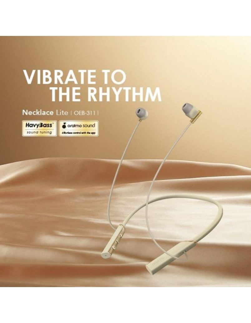 ORAIMO OEB-311 VIBRATE TO THE RHYTHM NECLACE LITE LIGHT GOLD