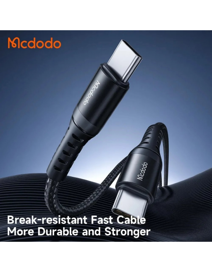 MCDODO CA-5640 60W USB-C TO USB-C BENDING REINFORCED CABLE 0.2M