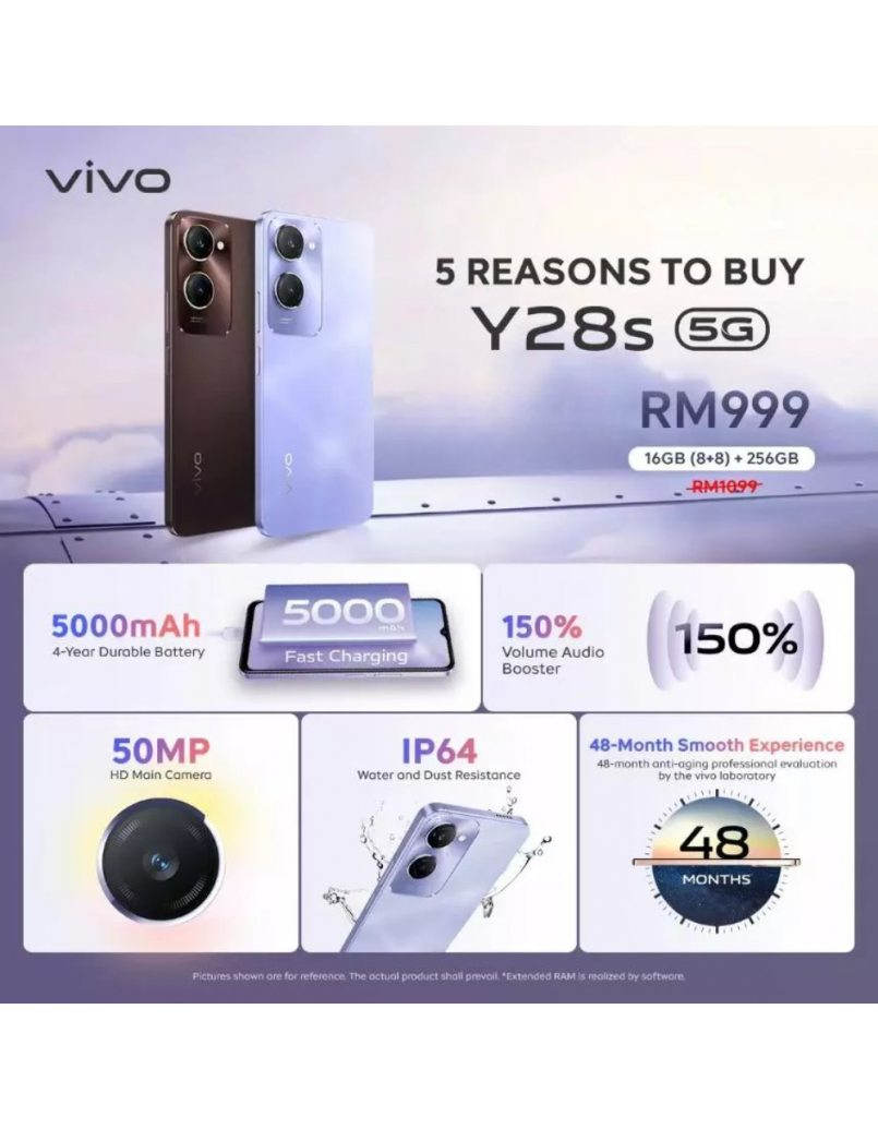 VIVO Y28S 8GB+256GB MOCHA BROWN C/W STD PKG