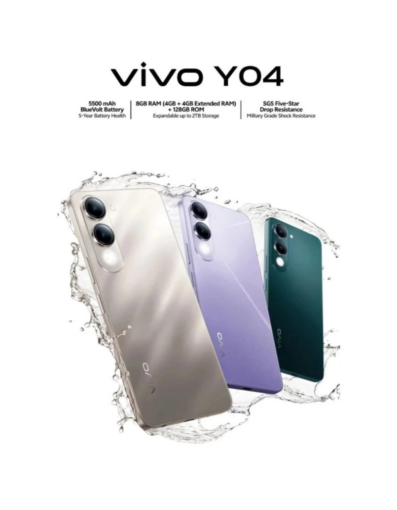 VIVO Y04 4GB+128GB GOLD C/W STD PKG