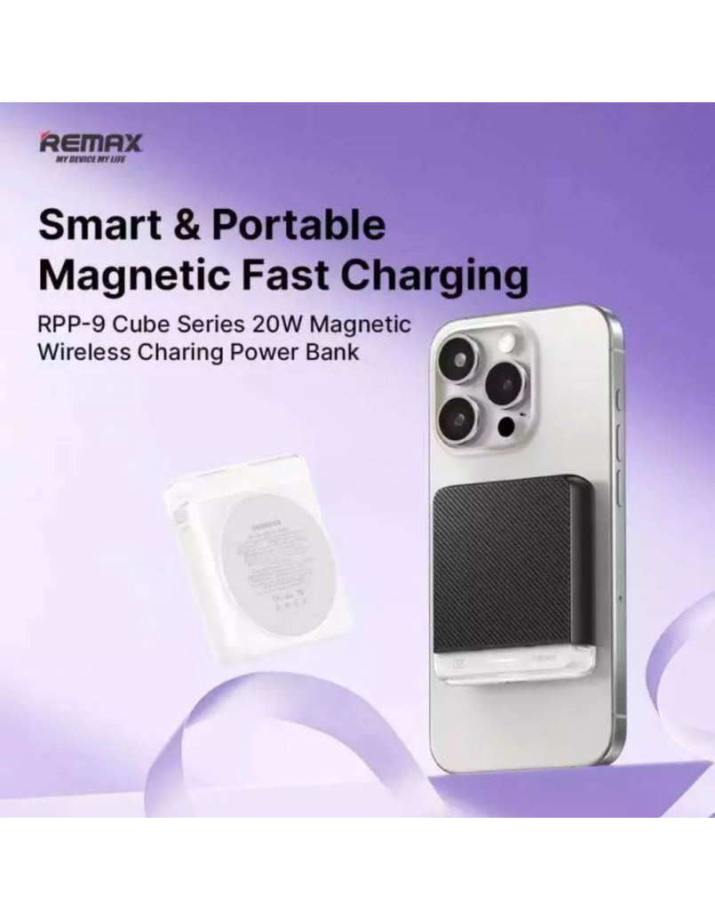 REMAX RPP-9 20W MAGNETIC WIRELESS CHARGING POWER BANK 10000MAH